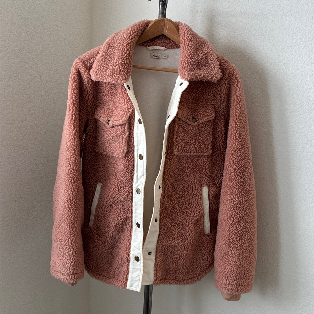 Faherty Eldridge Sport Sherpa Teddy Jacket Tuscany Fleece Size xs Cabin Gorp - Picture 2 of 10